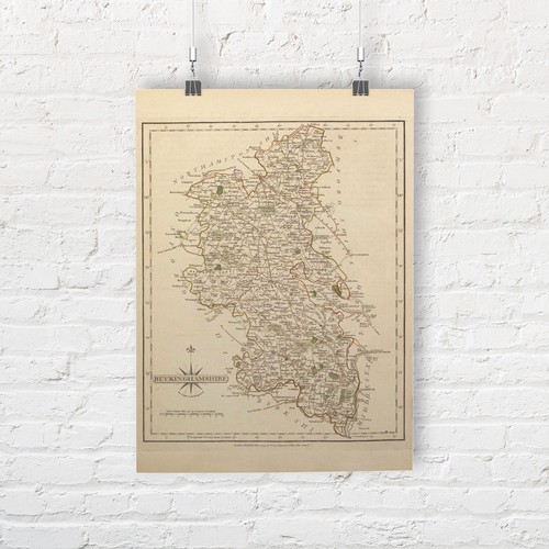 Karte von buckinghamshire - karte,