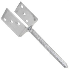 U-Pfostenträger mit Riffeldolle zum Einbetonieren Pfostenanker Pfostenschuh