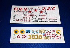 2 Decalbogen Decals für russischen Hubschrauber Mi-2 Commandos  2 Mi-2T  1:72