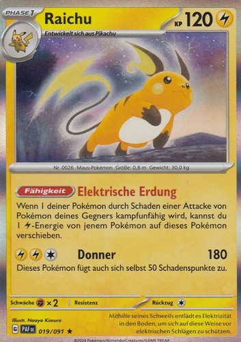 Raichu 019 091 holo - raichu, 019/091