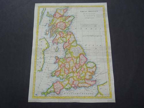 Antike karte von england - karte,