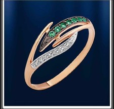 Gold Ring mit Echten Edelsteinen 585 14K