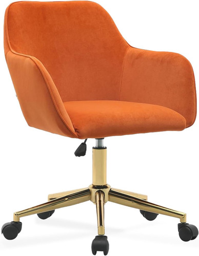 Samt bürostuhl orange gold - orange,