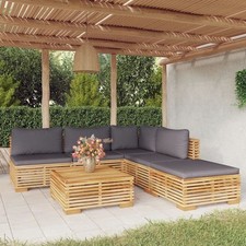 Gartenmöbel mit Kissen Massivholz Teak Sofa Lounge mehrere Auswhal vidaXL