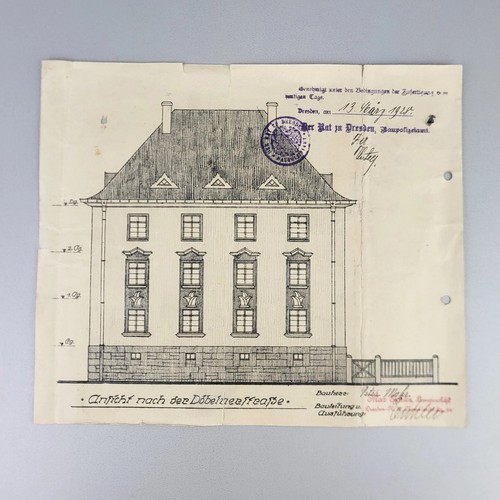 Antiker bauplan von 1928 - antiker,