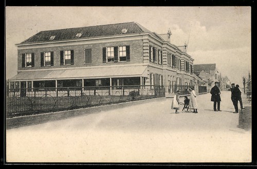 Egmond zee hotelgebouw - a., zee,