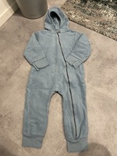 Hess Natur Overall Jumpsuit 98/104 Fleece hellblau wNEU