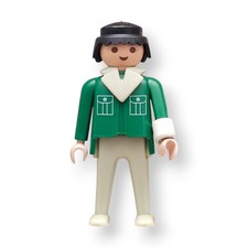Playmobil Figur Mann Förster Jacke Kragen Wald Kleidung Vintage Grün Beige