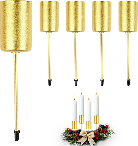 Kerzenhalter adventskranz gold - kerzenhalter,