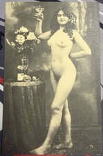 Vintage Postkarte Nackte Dame