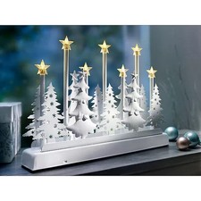 LED-Deko Tannenwald mit Spieluhr spielt Stille Nacht„B-Ware, neuwertig“