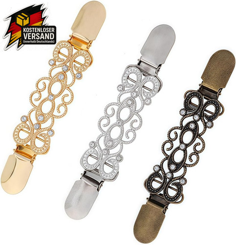 Vintage cardigan clips 3er - 3er, set