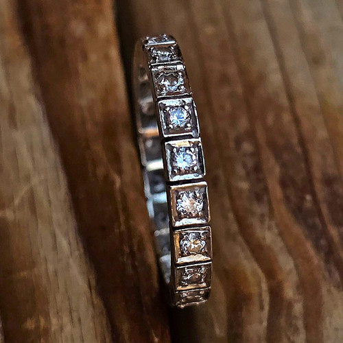 14k weißgold eternity ring - weißgold, /