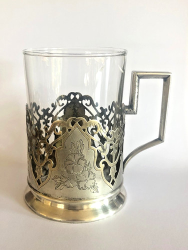 Teeglas russland 875er - russland, silber