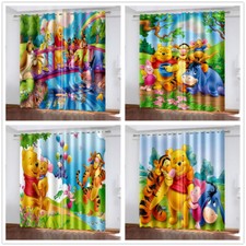 Neu Kinder Winnie Pooh Blickdicht Vorhänge Ösen Mädchen Verdunklung Vorhang 2er