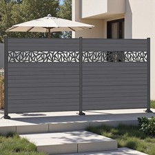 WPC Sichtschutzzaun Anthrazit