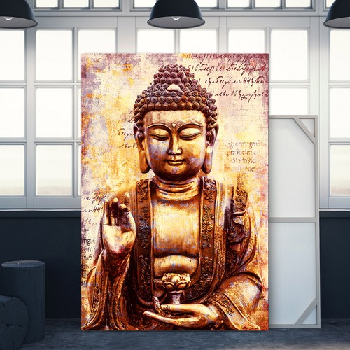 Acrylglasbild buddha abstrakt - acrylglasbild,