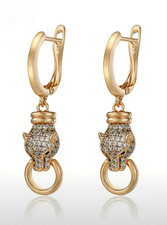 Luxus Panther Ohrringe mit