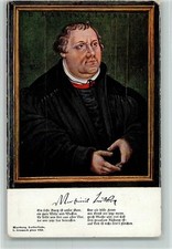 10501306 - Faksimilie Unterschrift - Gemaelde im Bilderrahmen AK Luther