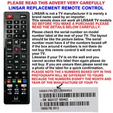 LINSAR TV FERNBEDIENUNG EIN