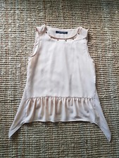Zara kurzarm Top Shirt Bluse mit Nieten Rosé Gr. S