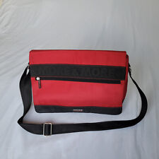 MORE & MORE BagBase Schultertasche mit Überschlag, schwarz/rot