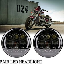 2X Black 5.75" LED Headlight