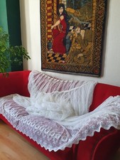 Gardine Store creme-weiß, B 2,65 x H 2,40m, Vintage Landhaus Shabby Wohnzimmer 2