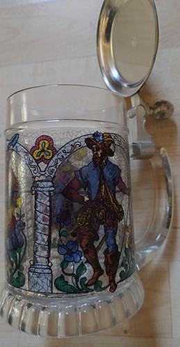 Vintage bierseidel glas mit - glas,