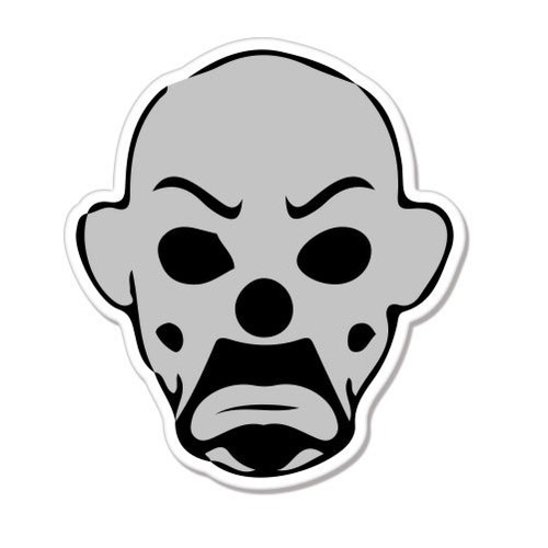 Autoaufkleber clown gray evil - autoaufkleber,