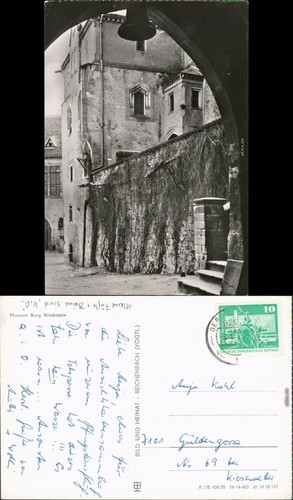 Ansichtskarte kriebstein burg - ansichtskarte,