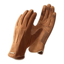 Handschuhe Herren Winter Wildleder Dick Warmer Plüsch Touchscreen Handschuh Pelz