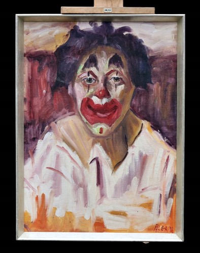 Trauriger clown pierrot - trauriger,