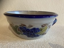 Obstschale * Obstsieb * Steingut * Kunsthandwerk * Handarbeit * Salzlasur * Top