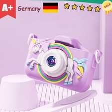 Kinderkamera Digitalkamera 1080P HD Selfie Fotoapparat Kinder  Einhorn Cartoon 