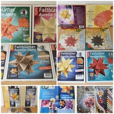 Bastelset A: Faltblätter/-streifen für Sterne und Buch (18 Teile)