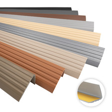 Treppenkantenprofil PVC Selbstklebend 41x25mm Kantenschutz 70-200cm Treppenkante