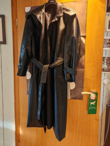 Langer schwarzer damen mantel - damen,