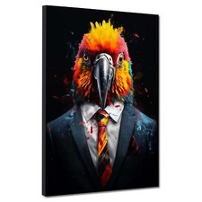 Papagei im blauen Anzug Pop