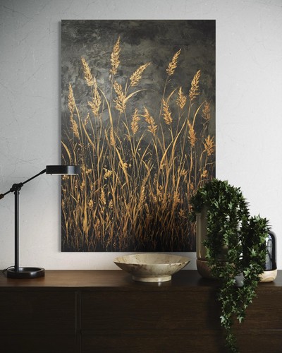 Modernes wandbild goldene - wandbild,
