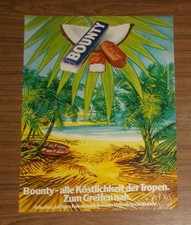 Seltene Werbung BOUNTY Schokoriegel - Alle Köstlichkeit der Tropen #1 1979