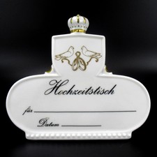 Porzellan Schild / Aufsteller