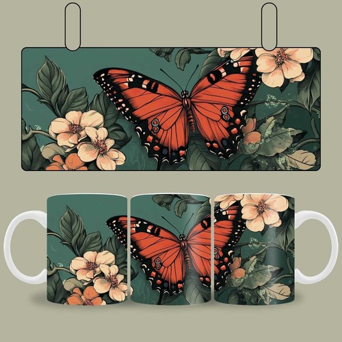 Kaffeetasse schmetterling mit - kaffeetasse,
