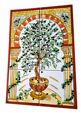 Olivenbaum Fliesenbild 30x45