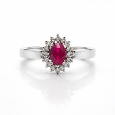 Rubin-Diamant-Ring 18 Karat