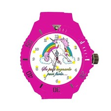 Personalisierte Uhr, Einhorn, Regenbogen, Regenbogen, bunte Farben, Namen, Sprüche, Bilder