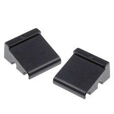 2x Lego Duplo Schlauchhalter 1x2x1 2/3 schwarz schräg Panele Feuerwehr 6428