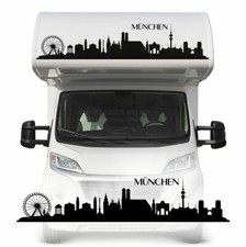 München Skyline 200cm Autoaufkleber B115 Wohnmobil Wohnwagen Camper Bus Urlaub