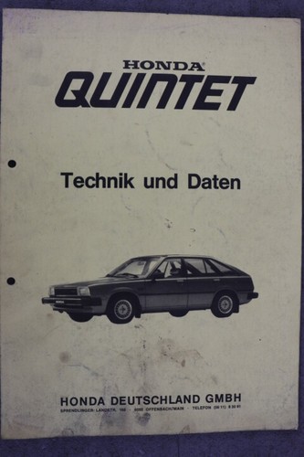 Honda quintet technik und - technik,