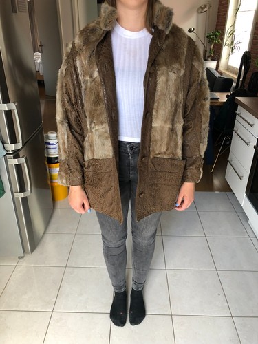 Bisam wammen jacke echtpelz - jacke,